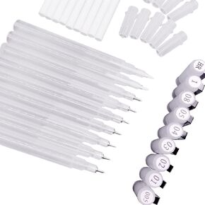 Empty Refillable Micro Pen,Fineliner Pens Set, Multi-Fine Point Tip,Smooth Writing Micro-line Drawing Pen for Anime, Design, Comics, Lettering, Calligraphy,Artist Supplies (6 Pcs Set) in Kuwait