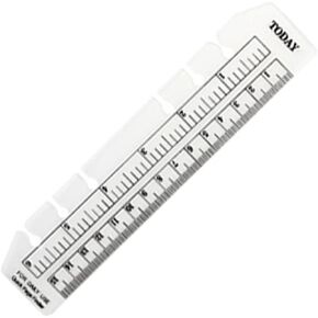 Ruler with Holes for Binder, PVC Page Marker Snap-in Bookmark Ruler Binder Ruler A5/A6 Size 6-Hole Notebook Filler Clear Black Measuring Tools Set