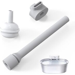 uahpet Stainless Steel Cat Water Fountain (Basic Version) Water Inlet and Outlet Silicone Accessories and Gravity Suction Head Set