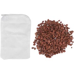 Zerodis Aquaruim Filter Material Ore Aquarium Volcano Rock Lava Stone Cultivation Landscape with Net Bag for Aquarium Fish