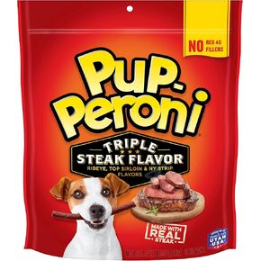 Pup-Peroni Triple Steak Flavored Dog Treats, 22.5 Ounce Bag (4 Count)