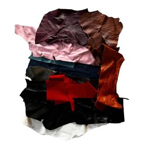 Full Grain Leather Scraps and Remnants: Sold by The Pound (Variety, 5 LB)