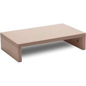 Wooden Monitor Stand for Desk, Desk Stand for Monitor, Computer Monitor Stand Riser for Monitor/Laptop/PC Natural Computer Stand Wood for Desktop, Laptop Shelf (1-Tier Natural)