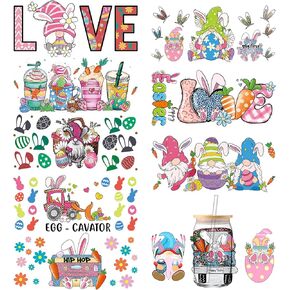 9sheets uv dtf cup wrap ، easter the the the uv dtf cup wrap transe for glass uv dtf transfer cupe cup cup for glass uvdtf cup lefts for class coups transfer stickers for glass coups uv uv in Kuwait