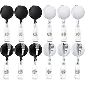 2 Pack Badge Reels Retractable,Student Badge Holders,Retractable ID Name Badge Holder Reels with Alligator Clip