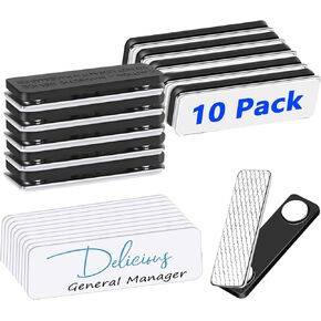 Magnetic Name Tag Magnets, 20pcs Reusable and Customizable Name Tags Suitable for Schools, Hotels, Trade Exhibitions, Offices