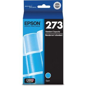 Epson 273 Claria Ink Standard Capacity Cyan Cartridge (T273220-S) Works with Expression Premium XP-520, XP-600, XP-610, XP-620, XP-800, XP-810, XP-820