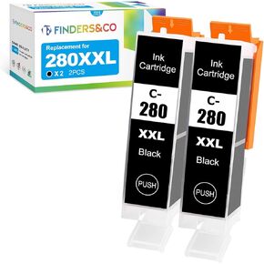 F FINDERS&CO 280XXL PGBK Ink Replacement for Canon PGI-280 XXL Black Ink Work with Canon PIXMA TS6320 TS8320 TR7520 TR7500 TR8520 TR8500 TS8100 TS8200