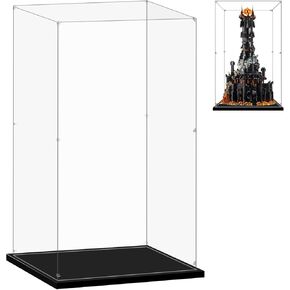 Acrylic Display Case for Lego 10333 The Lord of The Rings: Barad-dûr, 19.29x13.38x33.46inches (49x34x85cm), Protect Your Collectibles from Dust with a Clear Showcase