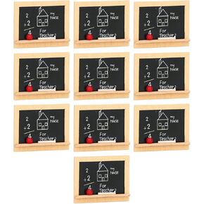 10Pcs Dollhouse Blackboard, Strong Wood Detailed Texture Widely Used Miniature Chalkboard for 1:12 1:6 Scale