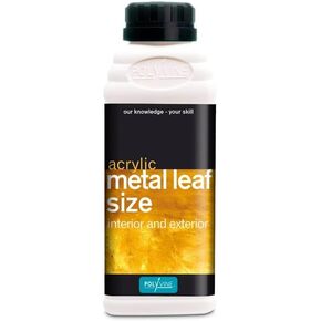 Polyvine Metal Leaf Size 16-Ounce (500ml) Gold & Metal Acrylic Adhesive