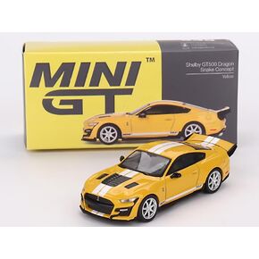 Shelby GT500 Dragon Snake Concept Yellow with White Stripes Limited Edition to 3240 Pieces Worldwide 1/64 Diecast Model Car by True Scale Miniatures MGT00535