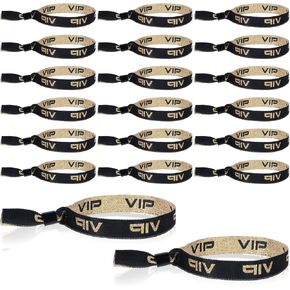 20 Pcs Vip Wristbands, Cloth Wristbands Gold Wristbands Event Bracelets, Gymnastics Wristbands Admission Wristbands for Concert Wedding Fairs Club Entrance Festivals Supplies Wrist
