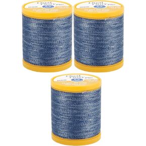 Coats & Clark S976-4665 Dual Duty Plus Denim Thread, 125-Yard, Denim Blue (Thrее Расk)