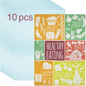 10 Pcs sublimation cutting board blanks,11 x 7.87 Inch Anti Slip sublimation cutting boards,Textured Tempered Glass Chopping Boards for Kitchen,Cutting Boards Heat Resistant Glass Plate Chopping Board