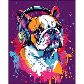 Paint by Number Game Controller, Graffiti Wall Art, Cool Gaming Paint by Numbers Kit for Adults, Skull Paint Acrylic DIY Oil Painting on Canvas, Home Wall Decor - Abstract(16x20inch, No Frame)