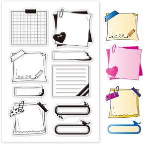 GLOBLELAND Calendar Planner Clear Stamps Planner Transparent Silicone Stamp Seal for Card Making Decoration and DIY Scrapbooking