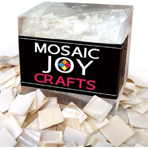 355pcs Mosaic Tiles Mother of Pearl Bulk Mosaic Pieces for Home Decoration DIY Crafts Mosaic Supplies Square Shape 0.8x0.8 inch