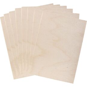 Mandala Crafts Baltic Birch Plywood Board 3x5 Inches - 16 Thin Wood Sheets for Crafting Model Laser Cutting Engraving - Unfinished Wood for Wood Burning Projects