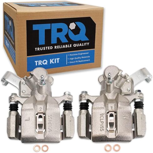 TRQ New Front Disc Brake Caliper with Bracket & Hardware Pair for Mitsubishi in Saudi Arabia