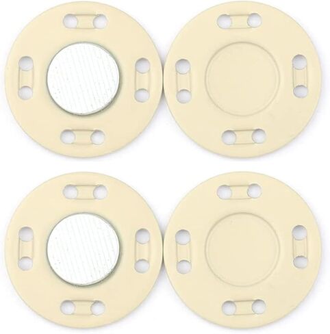 MAHAVIMOKSA 25mm/1" Magnetic Coat Snap Button Invisible Hidden Sew in Button Fastener for DIY Craft Clothing Sewing Bag Purse Leather Scrapbooking (Beige 6pcs) in Kuwait