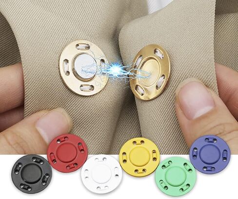 MAHAVIMOKSA 25mm/1" Magnetic Coat Snap Button Invisible Hidden Sew in Button Fastener for DIY Craft Clothing Sewing Bag Purse Leather Scrapbooking (Beige 6pcs) in Kuwait