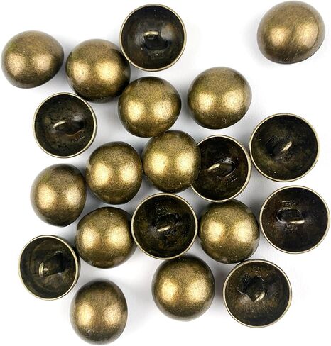 Heyiwell 20PC Antique Bronze Dome Alloy Metal Sewing Shank Buttons for Suits, Coats, Uniforms, Woolen Coats, Jackets and DIY Craft 20mm in Kuwait
