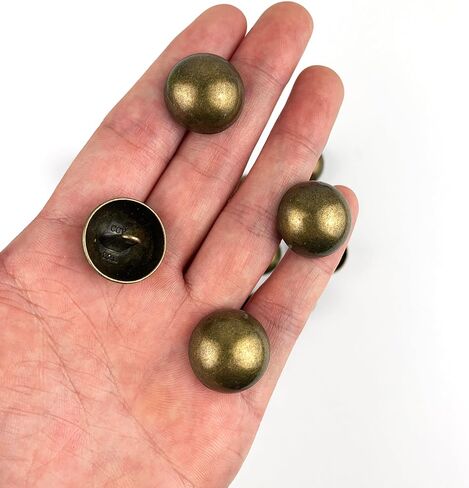 Heyiwell 20PC Antique Bronze Dome Alloy Metal Sewing Shank Buttons for Suits, Coats, Uniforms, Woolen Coats, Jackets and DIY Craft 20mm in Kuwait