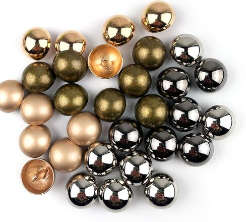 Heyiwell 20PC Antique Bronze Dome Alloy Metal Sewing Shank Buttons for Suits, Coats, Uniforms, Woolen Coats, Jackets and DIY Craft 20mm in Kuwait