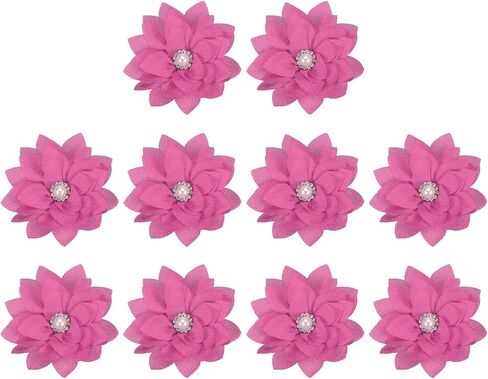PATIKIL Fabric Brooches Flowers, Fabric Flowers for Brooch Pin Sewing Fabric Appliques with A Pearl in Saudi Arabia