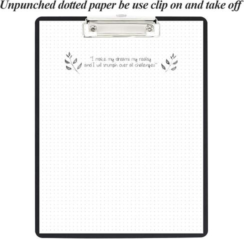 3-Hole Dotted Paper Refills, Letter Size 100Sheets / 200Pages Loose-Leaf Paper, 100gsm, White, 8.5'' x 11'' in Saudi Arabia