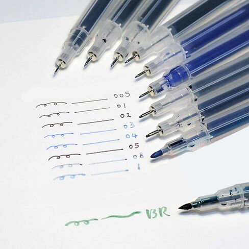 Empty Refillable Micro Pen,Fineliner Pens Set, Multi-Fine Point Tip,Smooth Writing Micro-line Drawing Pen for Anime, Design, Comics, Lettering, Calligraphy,Artist Supplies (6 Pcs Set) in Kuwait