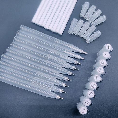 Empty Refillable Micro Pen,Fineliner Pens Set, Multi-Fine Point Tip,Smooth Writing Micro-line Drawing Pen for Anime, Design, Comics, Lettering, Calligraphy,Artist Supplies (6 Pcs Set) in Kuwait