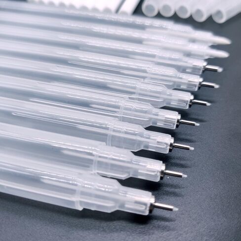 Empty Refillable Micro Pen,Fineliner Pens Set, Multi-Fine Point Tip,Smooth Writing Micro-line Drawing Pen for Anime, Design, Comics, Lettering, Calligraphy,Artist Supplies (6 Pcs Set) in Kuwait