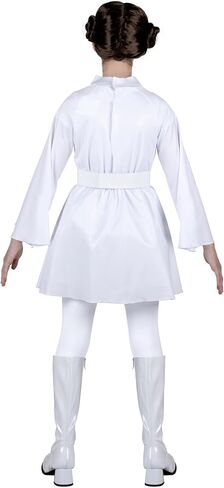 Star Wars Princess Leia الرسمي الشاب الهالوين - فستان مقنع مع حزام وشعر مستعار in Kuwait