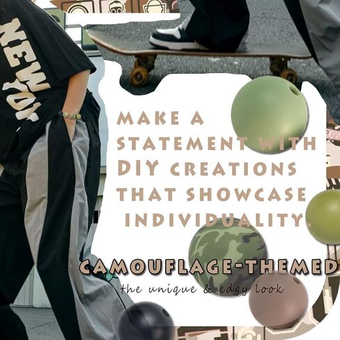 حبات سيليكون كامو 50pcs لسلسلة المفاتيح ، لون مموه من السيليكون للمعصمين ، الأساور ، الحبل ، قلم حبة ، صنع مجوهرات القلادة ، حبات مطاطية 15 ملم. in Kuwait