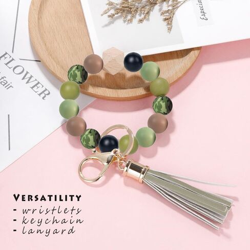 حبات سيليكون كامو 50pcs لسلسلة المفاتيح ، لون مموه من السيليكون للمعصمين ، الأساور ، الحبل ، قلم حبة ، صنع مجوهرات القلادة ، حبات مطاطية 15 ملم. in Kuwait