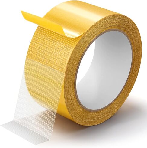 Double Sided Fabric Tape Heavy Duty Mounting Tape, Multifunctional High Stickness Strong Tape, Clear Gauze Fiberglass Tape for Clothes Pictures Posters Frames Carpet Art (1.96In x33FT(10M)) in Saudi Arabia