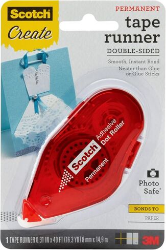 Scotch Tape Runner Double Sided Tape Roller .31 in x 49 ft 1/Pack in Kuwait