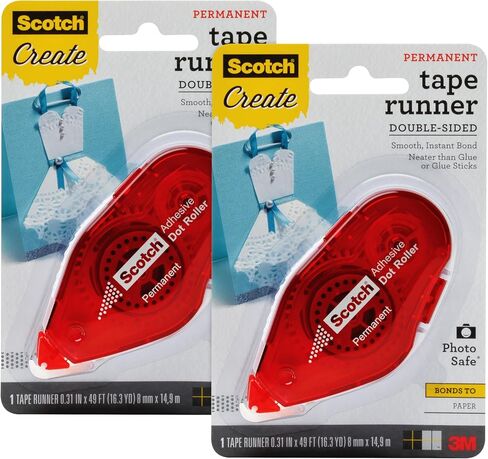 Scotch Tape Runner Double Sided Tape Roller .31 in x 49 ft 1/Pack in Kuwait