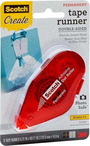 Scotch Tape Runner Double Sided Tape Roller .31 in x 49 ft 1/Pack in Kuwait