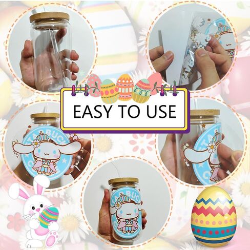 9sheets uv dtf cup wrap ، easter the the the uv dtf cup wrap transe for glass uv dtf transfer cupe cup cup for glass uvdtf cup lefts for class coups transfer stickers for glass coups uv uv in Kuwait