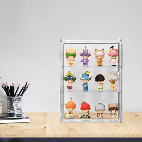 Clear Acrylic Display Case, 5 Tier Large Acrylic Blind Box for Figures, Dustproof Storage Organizer with Magnetic Door for Action Figures Toys, Stackable Collectibiles Showcase in Kuwait