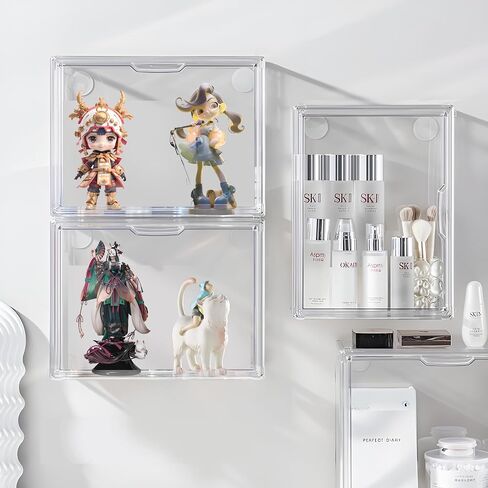 Clear Acrylic Display Case, 5 Tier Large Acrylic Blind Box for Figures, Dustproof Storage Organizer with Magnetic Door for Action Figures Toys, Stackable Collectibiles Showcase in Kuwait