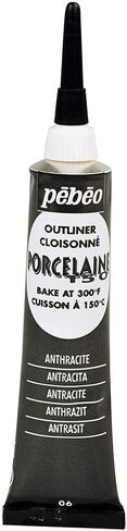 Pebeo Porcelaine 150, China Paint Outliner - Anthracite Black, 0.6 Fl Oz (Pack of 1) (036-006) in Kuwait