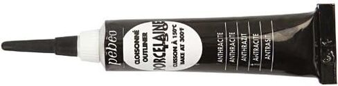 Pebeo Porcelaine 150, China Paint Outliner - Anthracite Black, 0.6 Fl Oz (Pack of 1) (036-006) in Kuwait