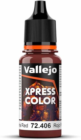 Vallejo - Xpress Color | Plasma Red 18 ml. (0.6 fl.oz.) | Speedy Application and Drying | Vibrant and Saturated Tones | Allows Colors to Flow Easily over the Miniature Surface in Saudi Arabia