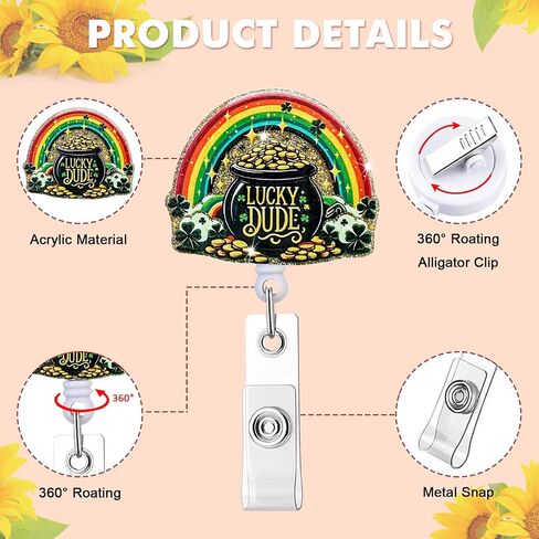 Hasfine 4 Pack Clittering Beendable Retractable ، Help on the Way Way Weather Supers Funning Acrylic Id Padge مع مقطع التمساح للممرضات معلمي المعلمين وموظفي المكتب in Kuwait