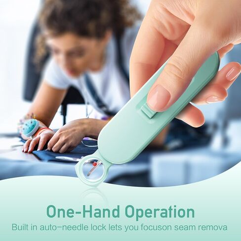 Magnified Seam Ripper – Seam Ripper & Stitch Remover Tool, Thread Cutter with Magnifying Glass for Needlework Patterns, Sewing and Quilting(Greener) in Saudi Arabia