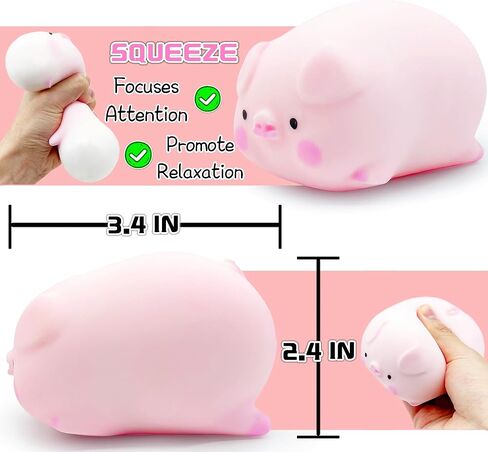 Ztatu Piggy Squishy Toys Toys كرات الإجهاد للبالغين (1pcs) ألعاب الإجهاد الحسي للحيوان in Kuwait